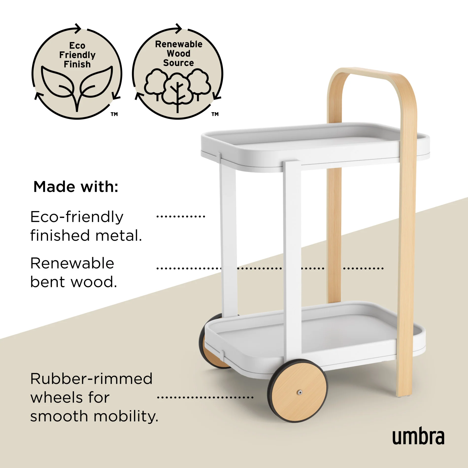 Bellwood Bar & Storage Cart - Image 17
