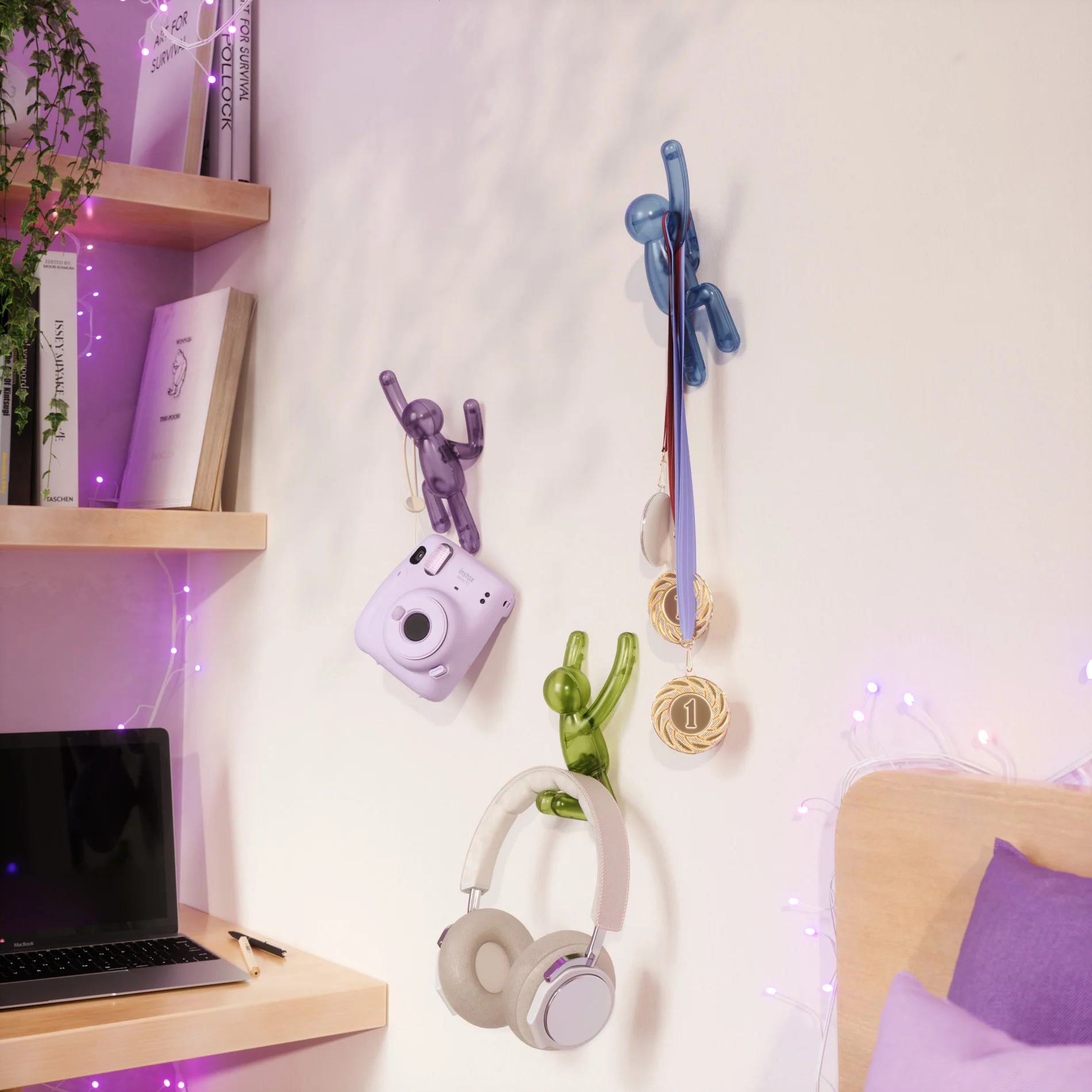 Buddy Pinpoint Wall Hooks, Set of 3 - Image 4