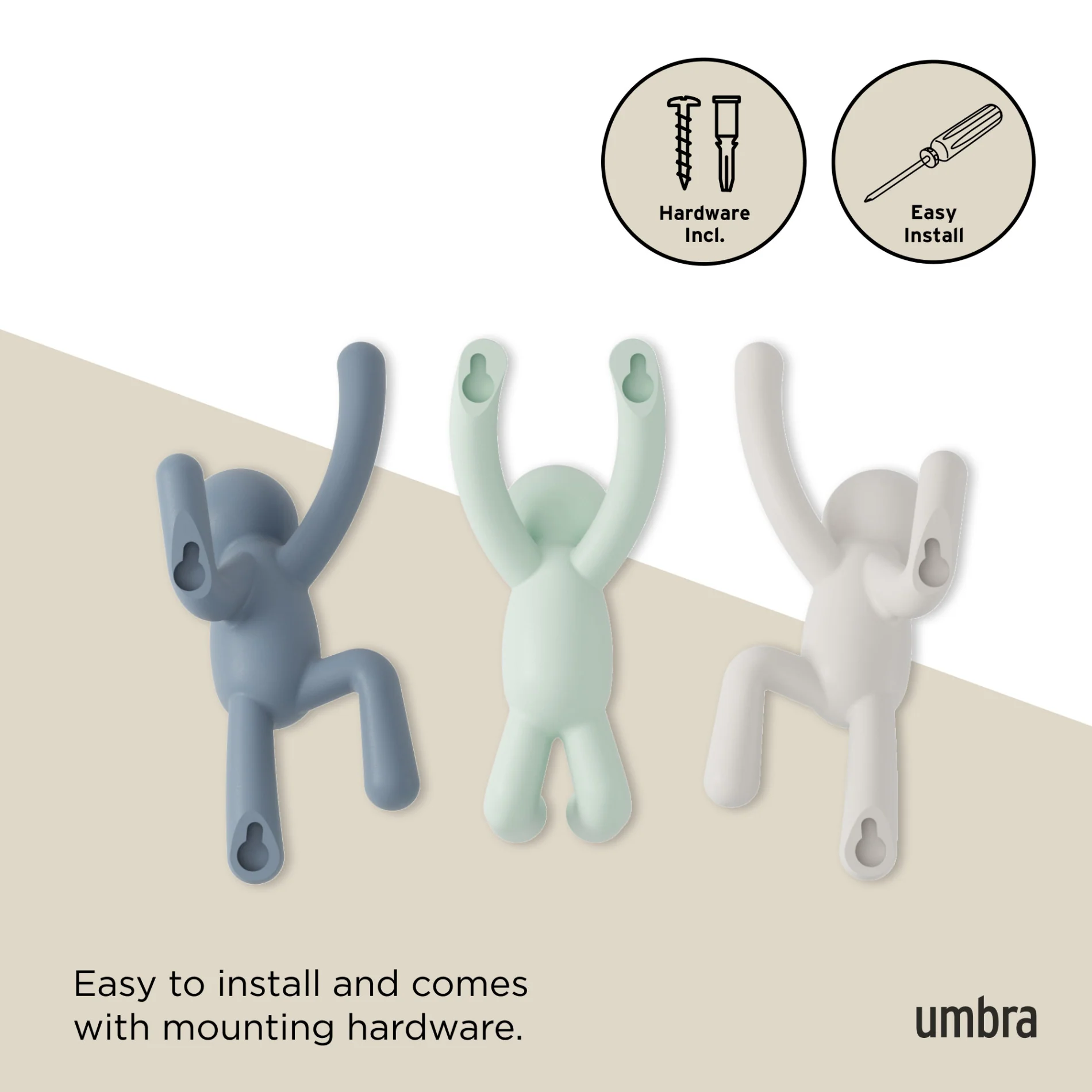 Buddy Wall Hooks, Set of 3 - Image 13