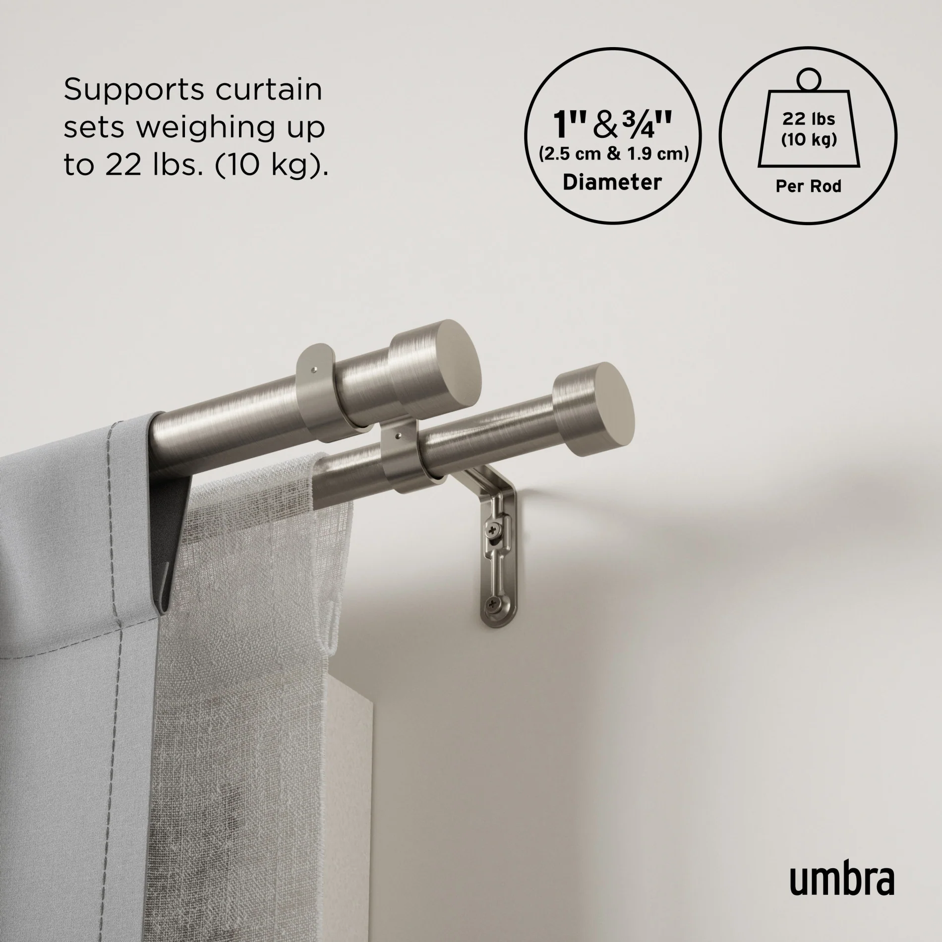 Cappa Double Curtain Rod - Image 52
