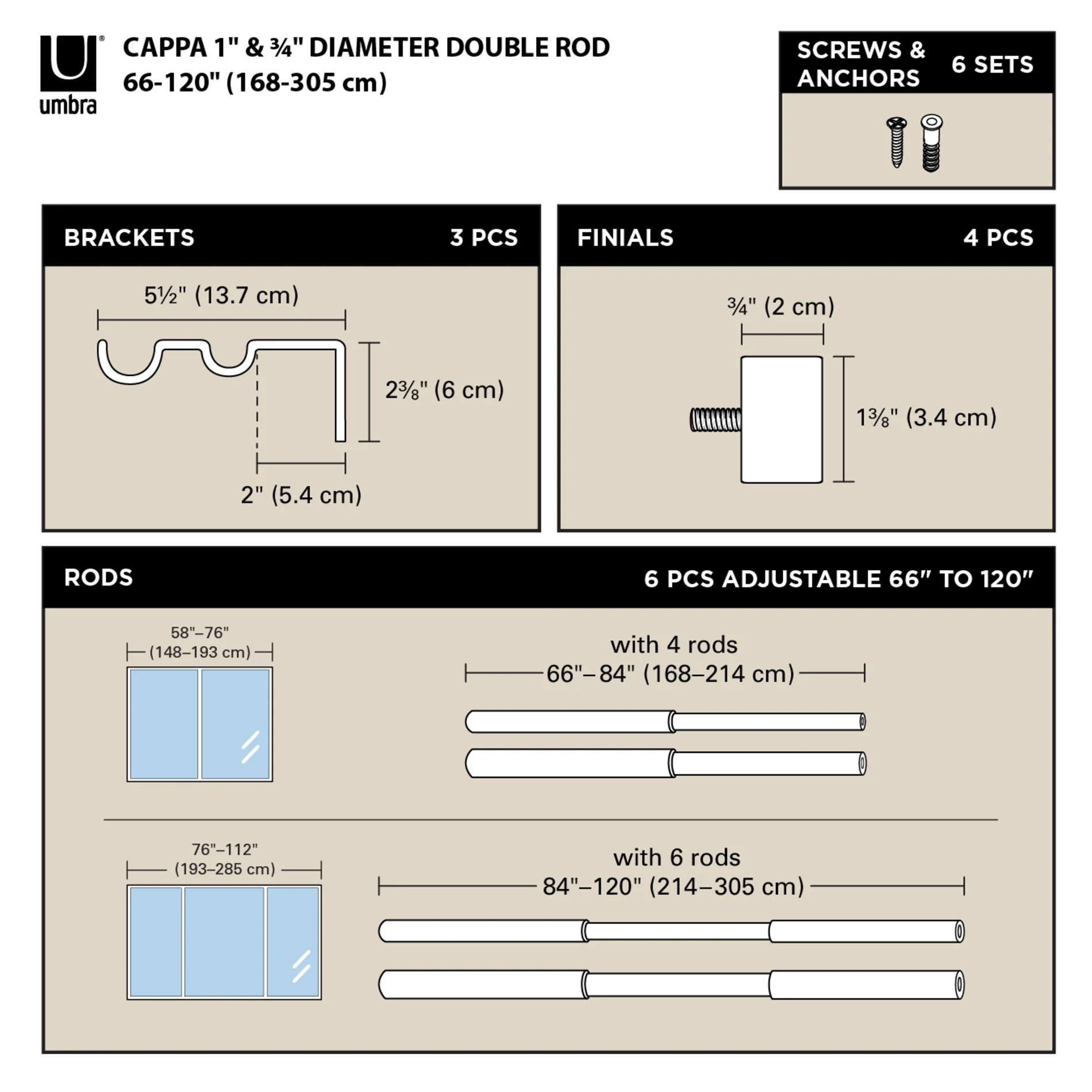 Cappa Double Curtain Rod - Image 59