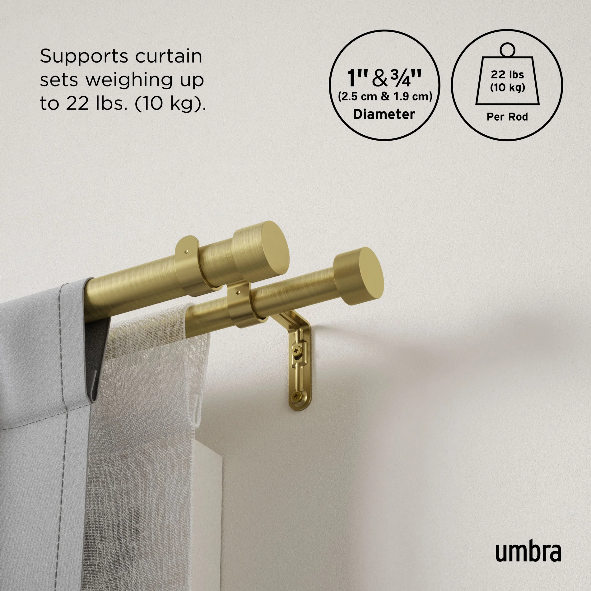 Cappa Double Curtain Rod - Image 62