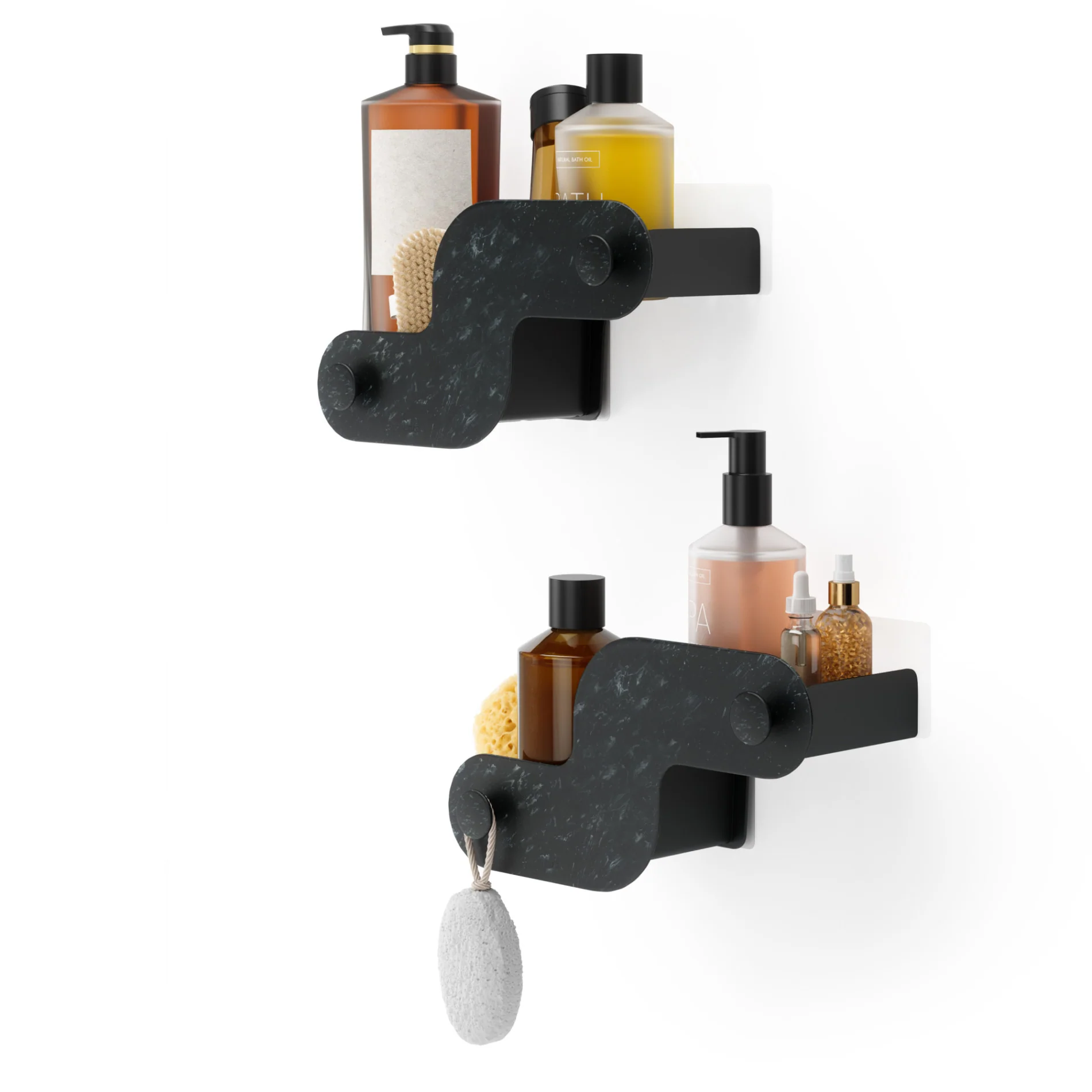 Nami Adhesive Shower Bins, Set of 2 - Image 17