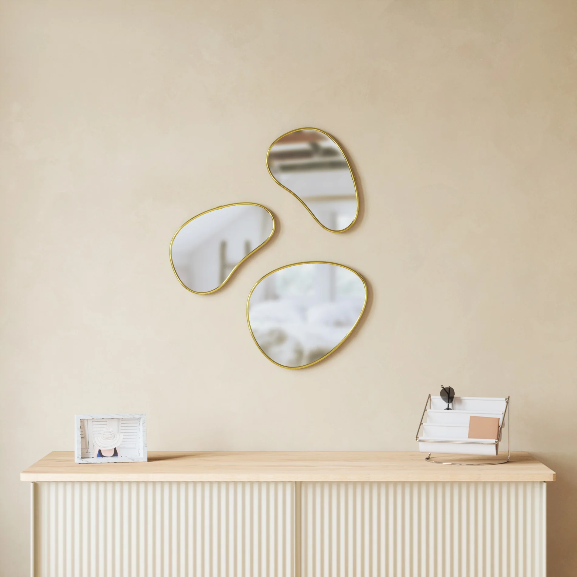 Hubba Pebble Wall Mirrors, Set of 3 - Image 11