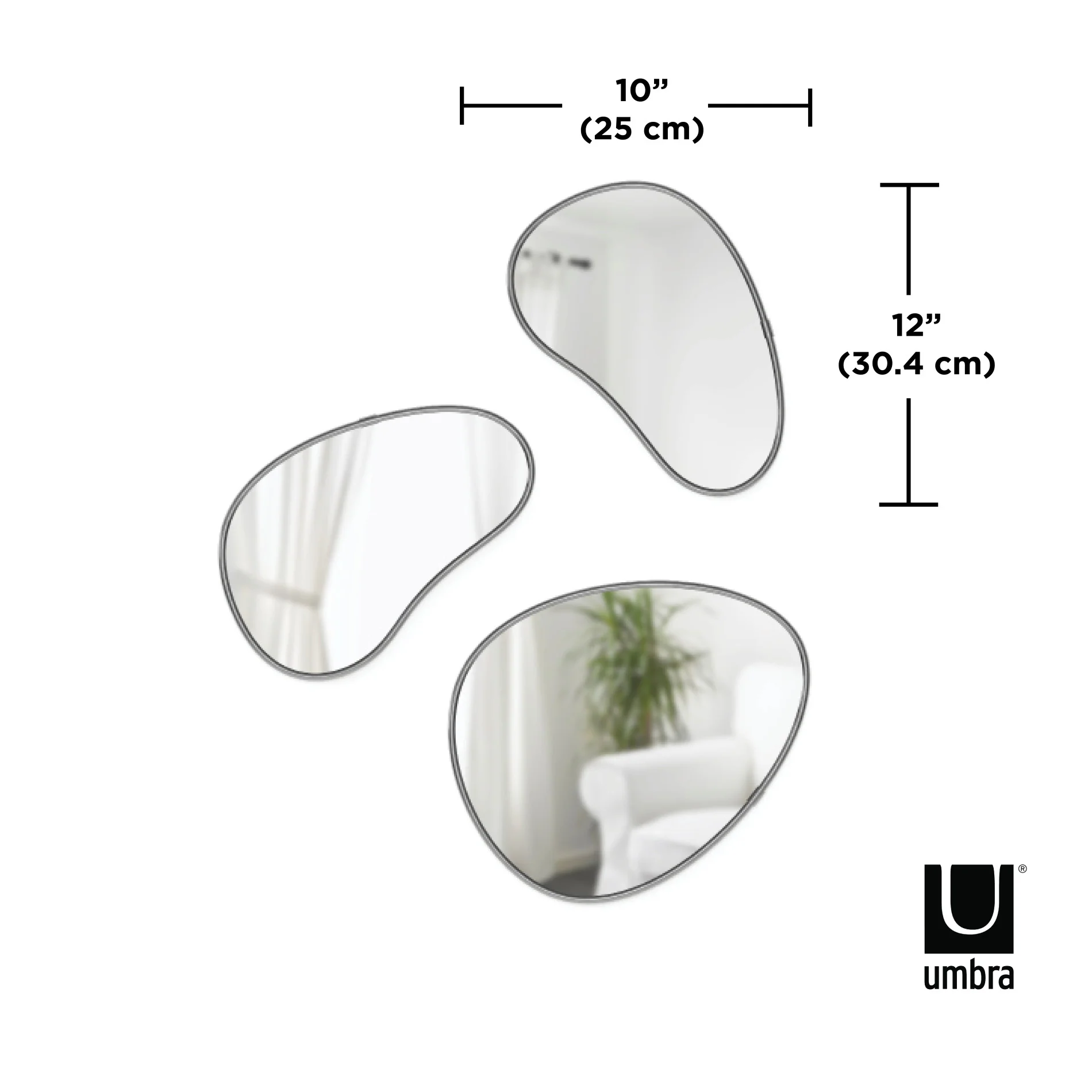 Hubba Pebble Wall Mirrors, Set of 3 - Image 8