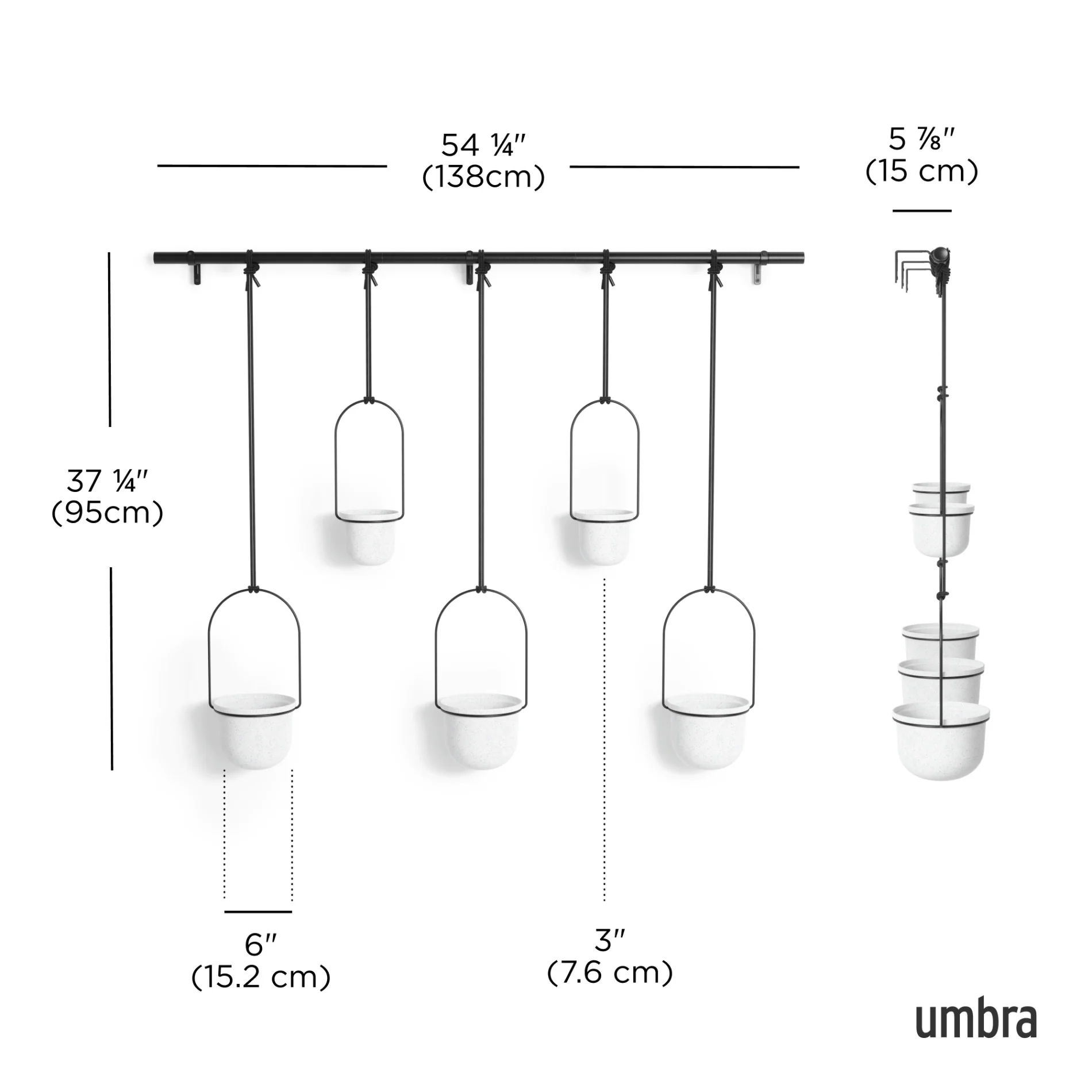Triflora Hanging Planters, Set of 5 - Image 16