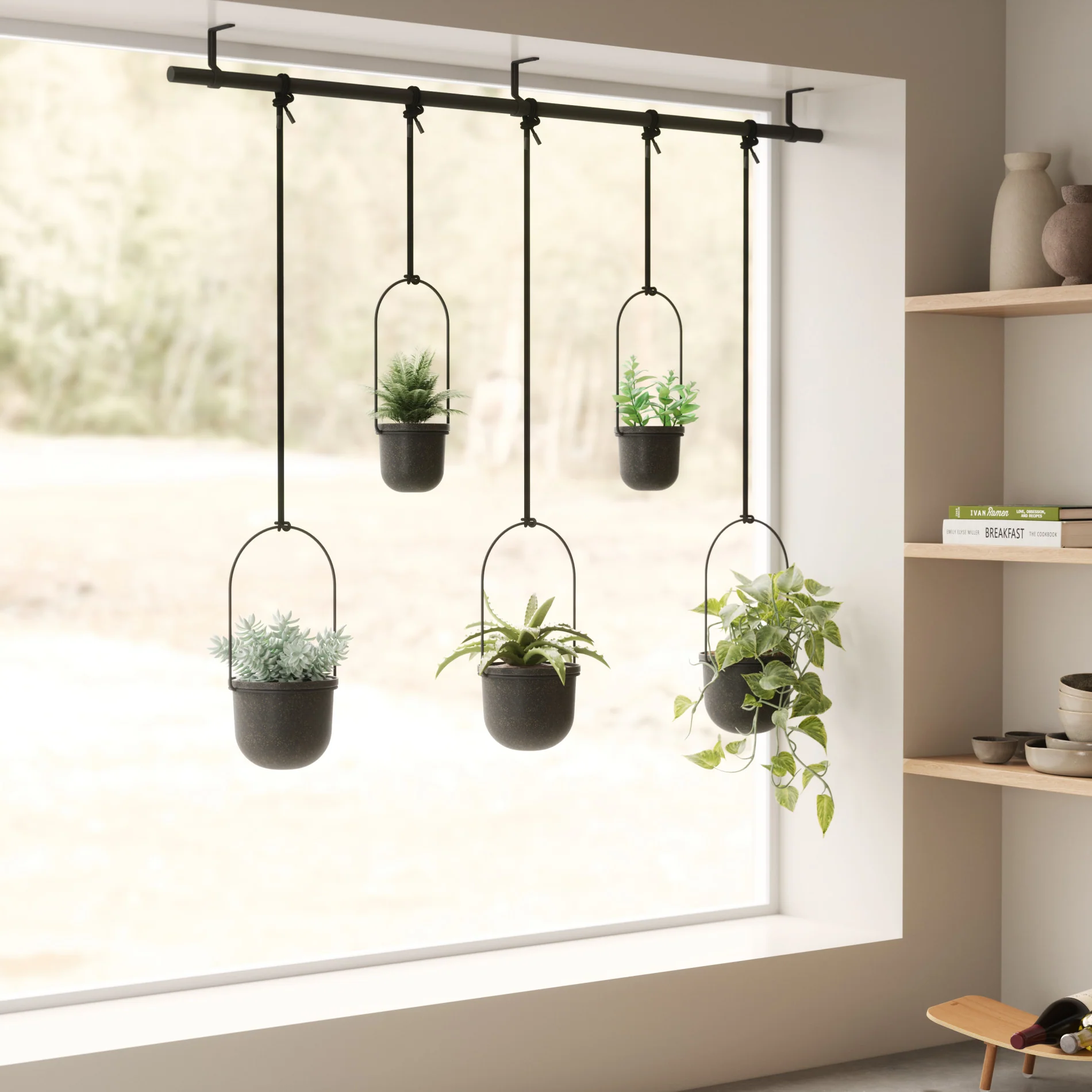 Triflora Hanging Planters, Set of 5 - Image 2